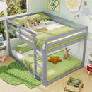 Full Over Full Bunk Bed Low-to-ground Bunk Bed