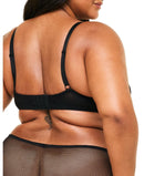 Adore Me Womens Roxanne Unlined Balconette Bra - Black, 38DD