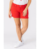 Slink Jeans Plus Size Color Shorts with Side Vents - Rose Red, Size 22