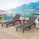 Outdoor PP Chaise Lounge Chairs Set of 2 with 4-Position Adjustable Backrests
