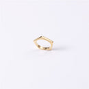 18K Gold Plated Simple Cold Style Celebrity Ring