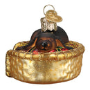 Sleepy Dachshund Ornament