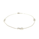 Sterling Silver Anklet with Infinity Symbols