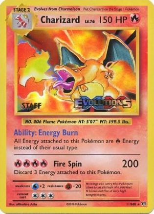 Charizard (Prerelease) 011/108 - XY Promos Holofoil