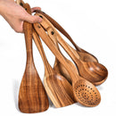 Teak Wood Cooking Utensil Set Kitchen Tools