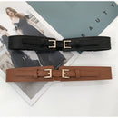 Double Buckle Elastic Waistband for Women