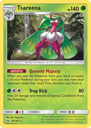Tsareena 020/149 - SM Base Set Reverse Holofoil