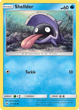 Shellder 033/149 - SM Base Set