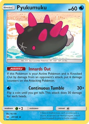 Pyukumuku 047/149 - SM Base Set Reverse Holofoil