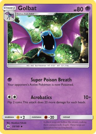 Golbat 055/149 - SM Base Set Reverse Holofoil