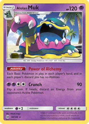 Alolan Muk 058/149 - SM Base Set Reverse Holofoil