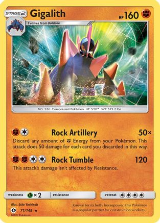 Gigalith 071/149 - SM Base Set Reverse Holofoil