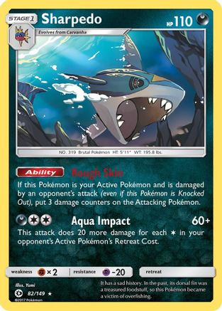 Sharpedo 082/149 - SM Base Set Reverse Holofoil