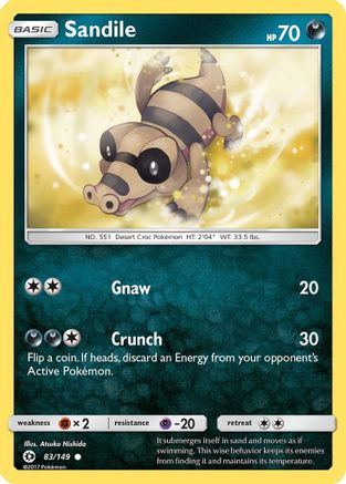Sandile 083/149 - SM Base Set Reverse Holofoil