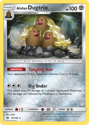 Alolan Dugtrio 087/149 - SM Base Set Holofoil