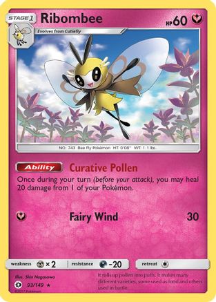 Ribombee 093/149 - SM Base Set Holofoil