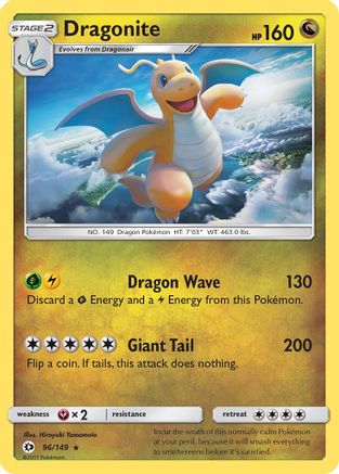 Dragonite 096/149 - SM Base Set Reverse Holofoil
