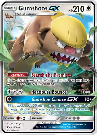 Gumshoos GX 110/149 - SM Base Set Holofoil