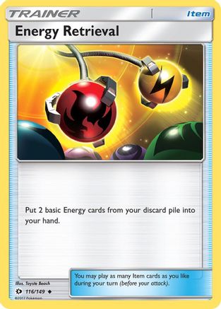 Energy Retrieval 116/149 - SM Base Set Reverse Holofoil