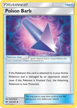 Poison Barb 124/149 - SM Base Set Reverse Holofoil