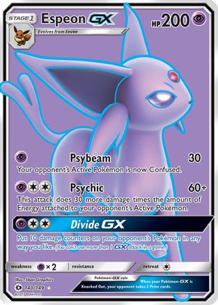 Espeon GX (Full Art) 140/149 - SM Base Set Holofoil