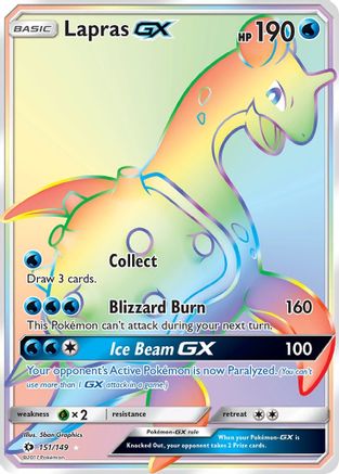 Lapras GX (Secret) 151/149 - SM Base Set Holofoil