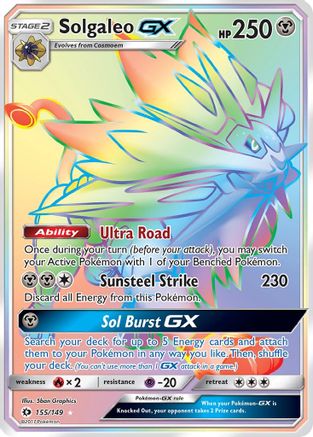 Solgaleo GX (Secret) 155/149 - SM Base Set Holofoil