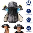 Solar Fan Hat with UPF50+ Sun Protection & Neck Flap