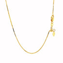 14k Yellow Gold Adjustable Box Chain 0.85mm