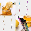 Reusable Metal Heart-shaped Drinking Straws Set