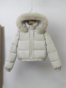 Womens Cropped Padded Cotton Coat