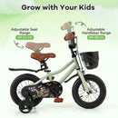 14-Inch Kids Bike Adjustable with Training Wheels for 3-5 Years Old