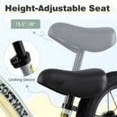 12-Inch Balance Bike with Adjustable Seat and Rotatable Handlebar for Over 36 Months Old