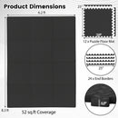 12Tiles 1/2" Puzzle Exercise Floor Mats