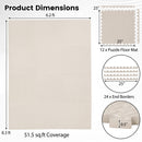 Puzzle Exercise Floor Mats 1/2 Inch Thick - 12 Tiles