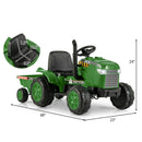 12V Kids Ride On Tractor with Trailer and Remote Control