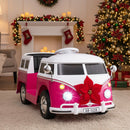 12V Ride On Car Licensed Volkswagen Ride-on Bus with Cup Holder and LED Headlights for 3+ Years Old
