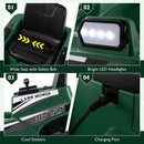 12V Ride on Lawn Mower for Kids with Dual Control Sticks and LED Lights