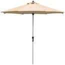 9 Feet Patio Outdoor Market Umbrella with Aluminum Pole without Weight Base