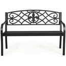 50 Inch Patio Heavy-Duty Metal Garden Bench