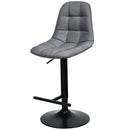 2 Pieces Adjustable Bar Stools Swivel Counter Height Linen Chairs-Brown