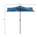 9Ft Patio Bistro Half Round Umbrella