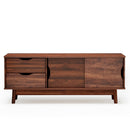 TV Stand for TV up to 60 Inch Media Console Table Storage with Doors