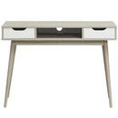 Stylish Computer Desk Workstation with 2 Drawers and Solid Wood Legs