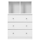 3 Drawer Dresser with Cubbies Storage Chest for Bedroom