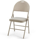 Set of 6 Folding Fabric Upholstered Metal Chairs