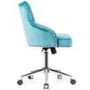 Tufted Upholstered Swivel Computer Desk Chair with Nailed Tri