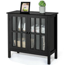 Glass Door Sideboard Console Storage Buffet Cabinet