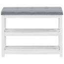 2-Tier Wooden Shoe Rack Bench with Padded Seat