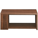 Coffee Table Sofa Side Table with Storage Shelves